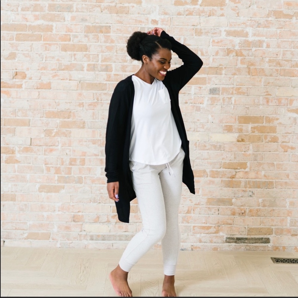 NWTB Zyia Black Boyfriend cardigan XXS